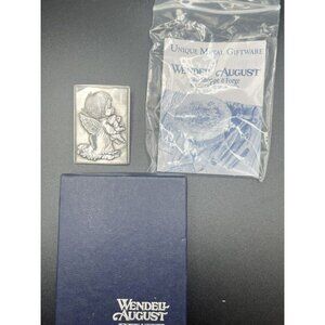 Wendell August Forge Handmade Baby Child Angel Brooch Pin